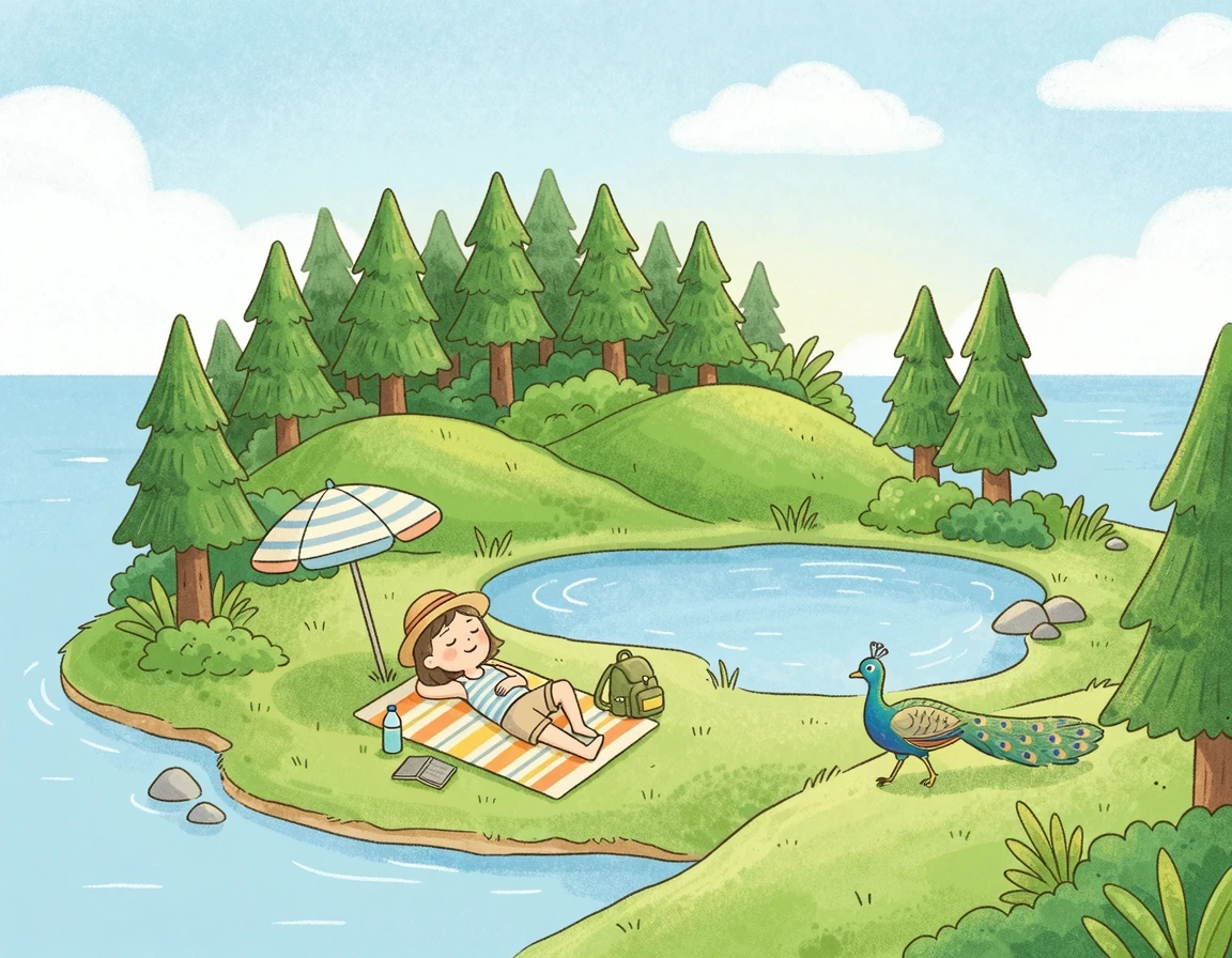 로크룸 섬에서 휴식하는 모습