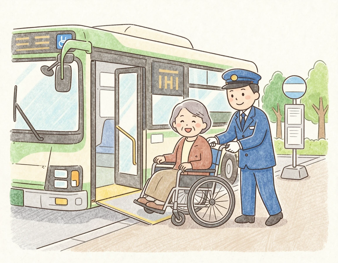 대만 저상 버스 휠체어 탑승