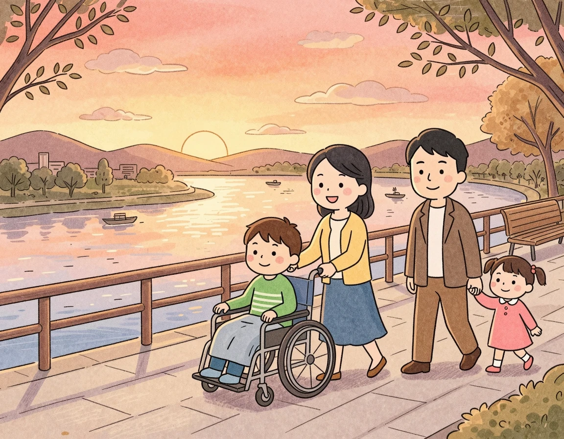 단수이 휠체어 산책