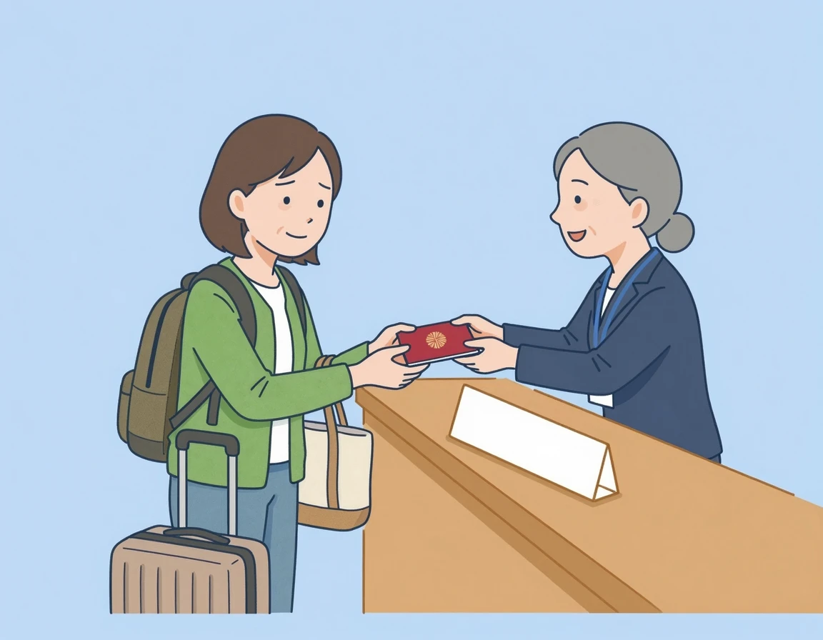 공항 영사민원센터에서 긴급여권을 발급받는 모습