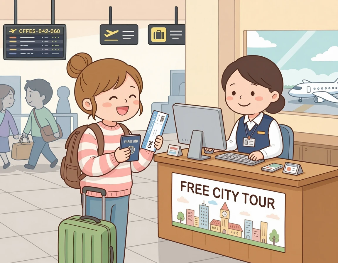 창이공항 무료 시티투어 신청 데스크