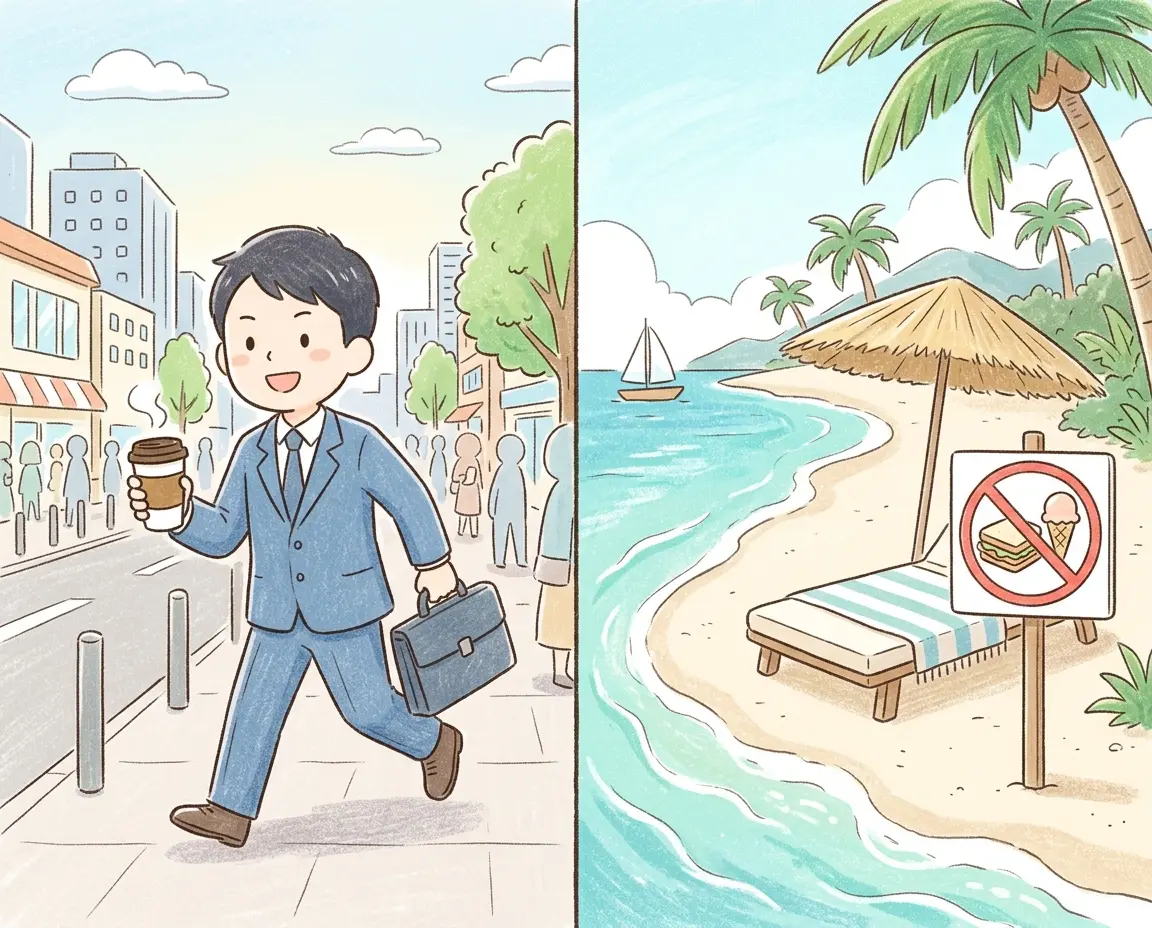 북미의 테이크아웃 문화와 동남아 리조트의 규정 차이