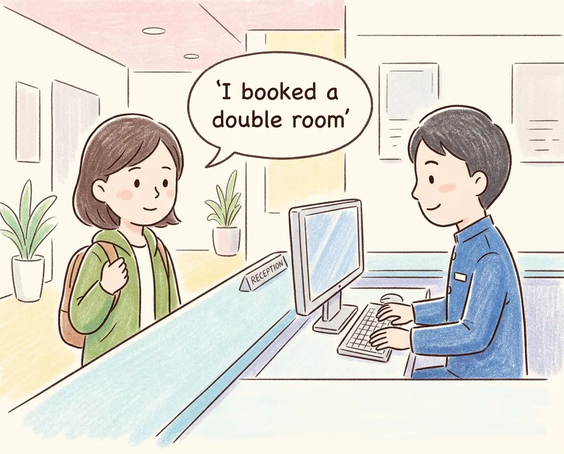 영어로 당당하게 룸타입 변경을 요청하는 여행객